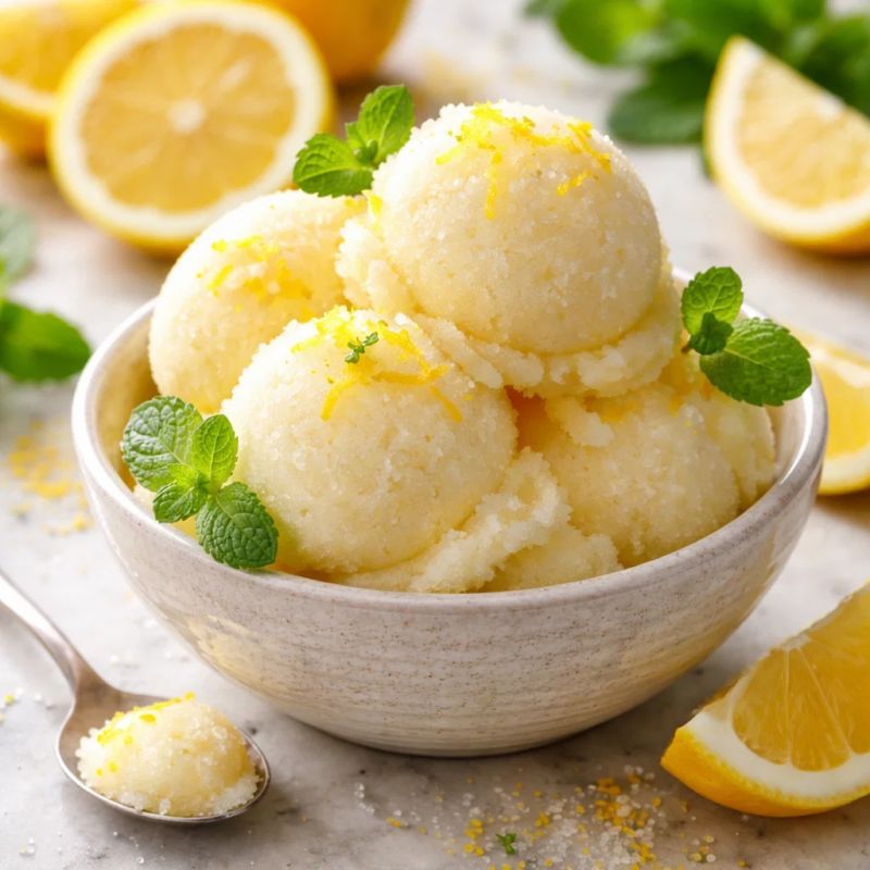 Zitronen Sorbet Deluxe