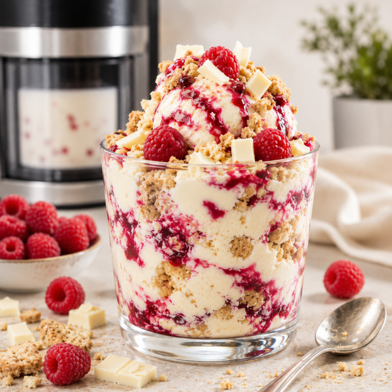 White Choc Raspberry Cheesecake